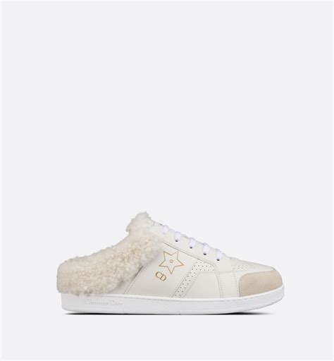 dior star sneaker white calfskin and shearling|Walk'n'Dior Sneaker White Cotton Canvas with Gold.